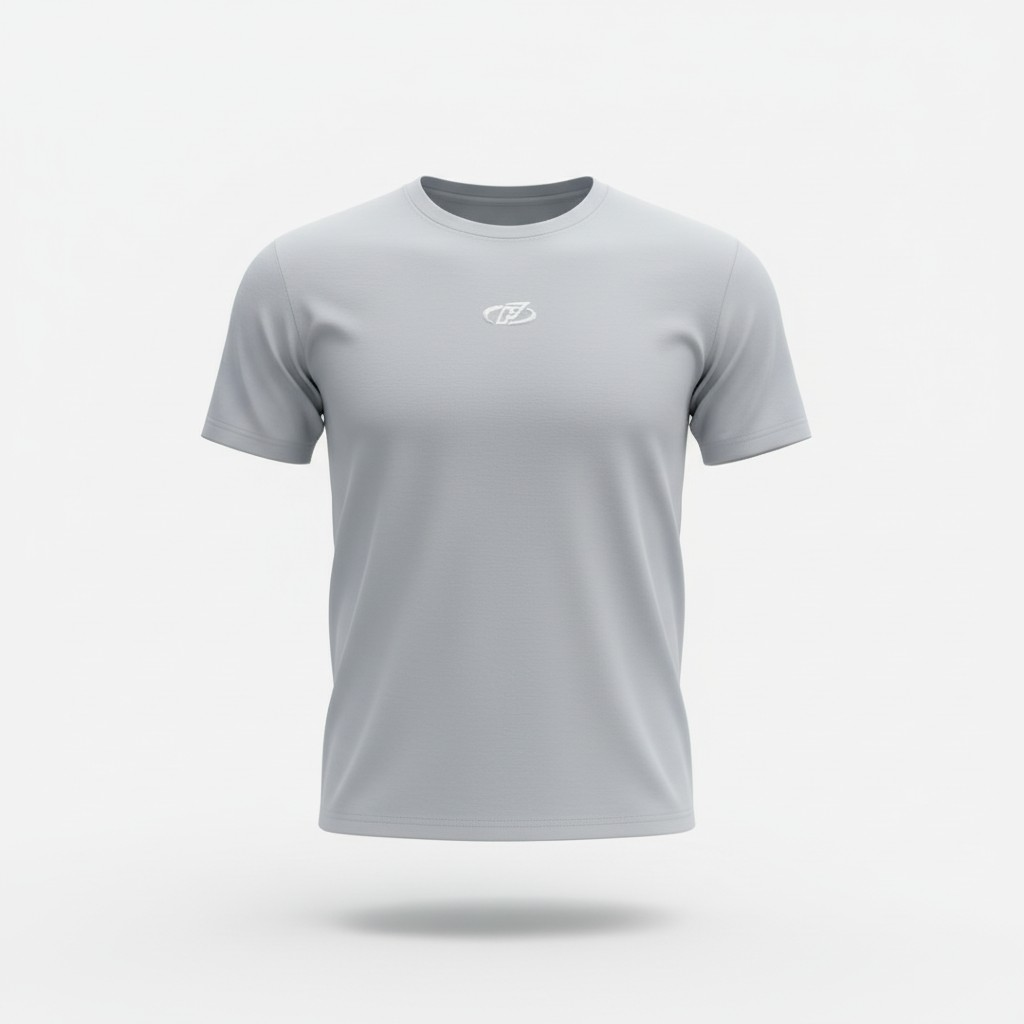 FAKE Essential Light Gray Fitted Tee